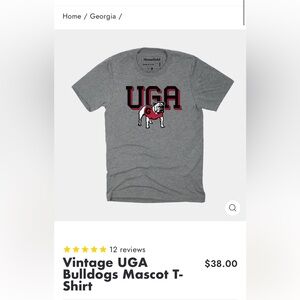 Gray UGA Bulldogs T-Shirt Homefield